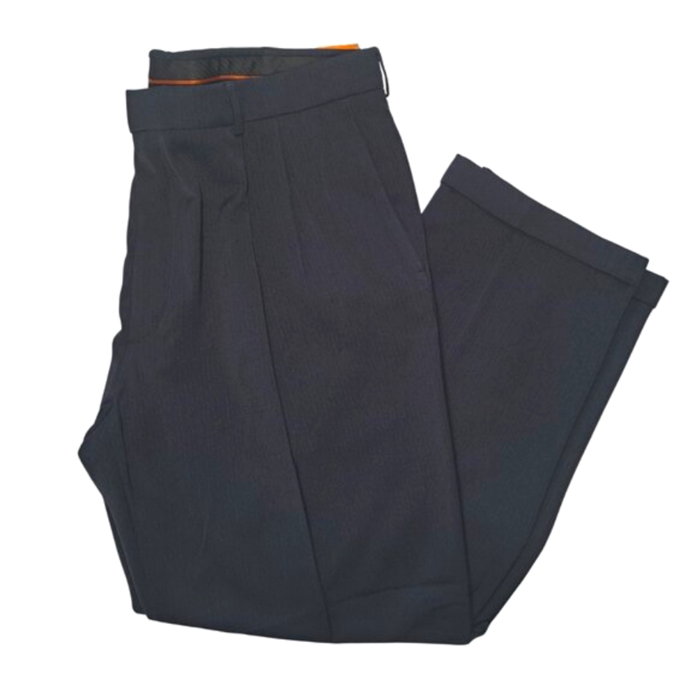 NEW Haggar Black Smart Fiber Pleated Dress Pants Size 40x32